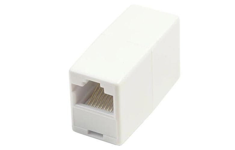 IEK ITK Проходной адаптер кат.5E UTP, RJ45-RJ45, тип Keystone Jack CS7-1C5EU — миниатюра 2