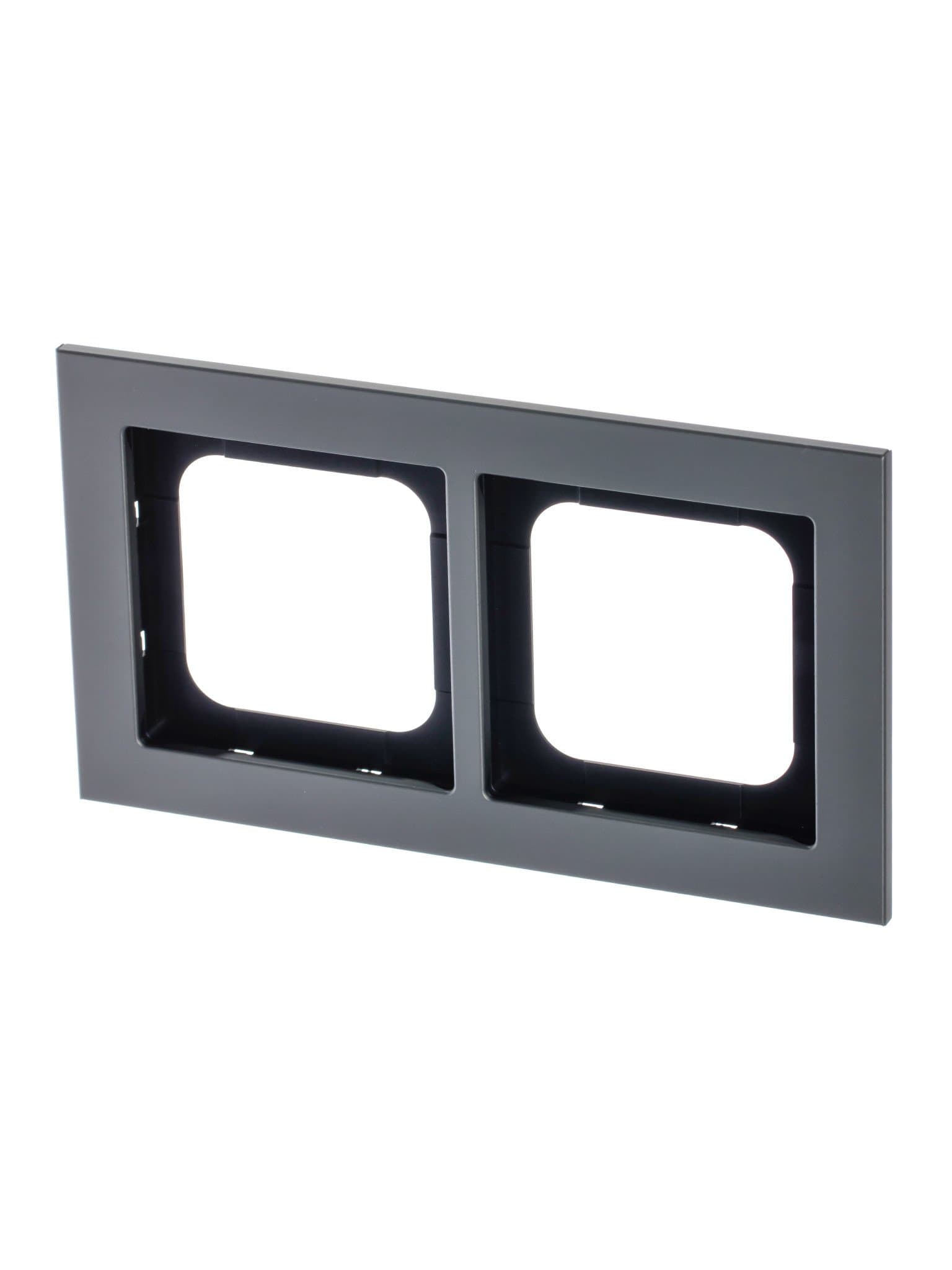 ABB Axcent металл/платина Рамка 2-постовая 2CKA001754A4689