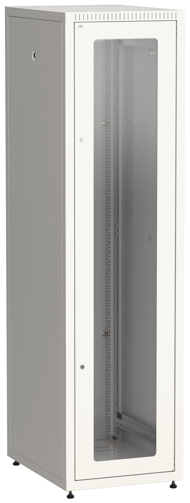 IEK LINEA E ITK Шкаф LINEA E 33U 600х800мм двери 2шт стеклянные и металлические серый LE35-33U68-GM