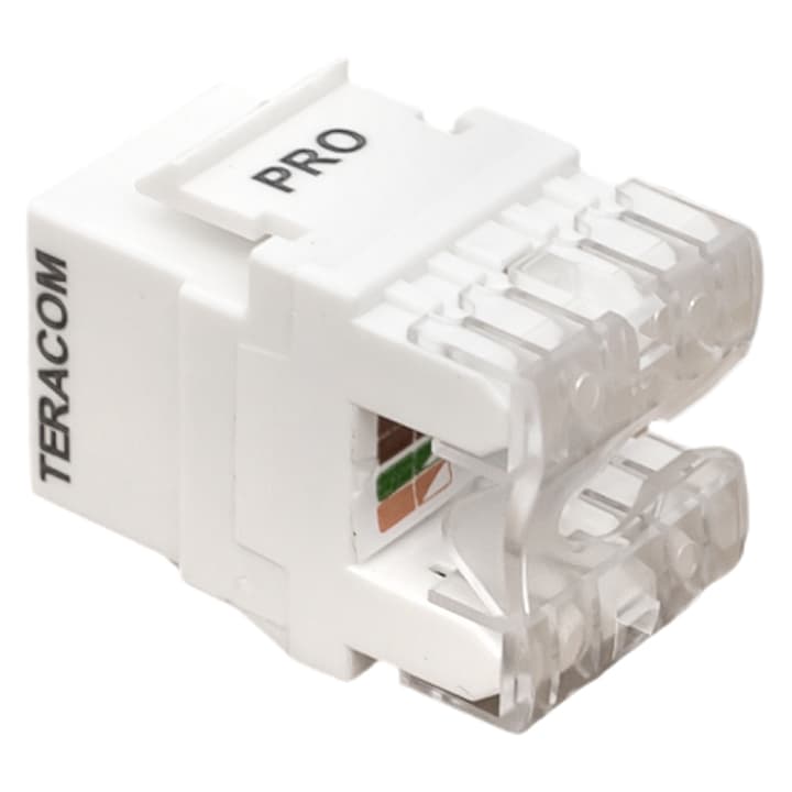 EKF TeraLINK PRO Модуль Keystone TeraLINK PRO Cat.6 RJ-45 неэкранированный 110 IDC 180 градусов белый — миниатюра 2