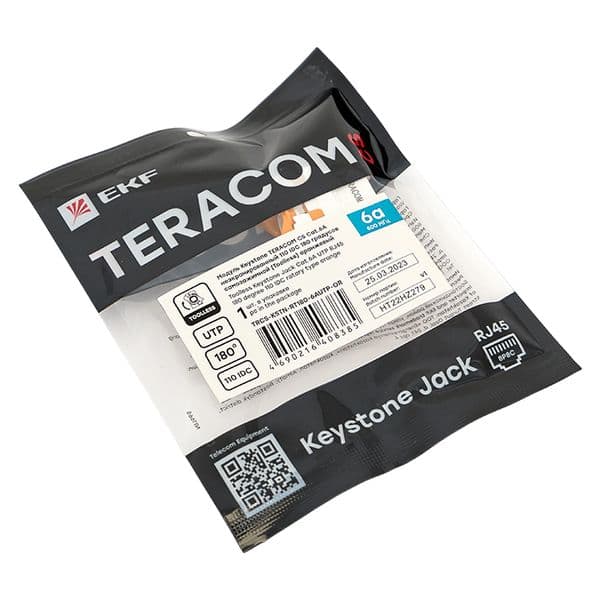 EKF Модуль Keystone TERACOM CS Cat.6A неэкранированный 110 IDC 180 градусов самозажимной (Toolless) оранжевый — миниатюра 15