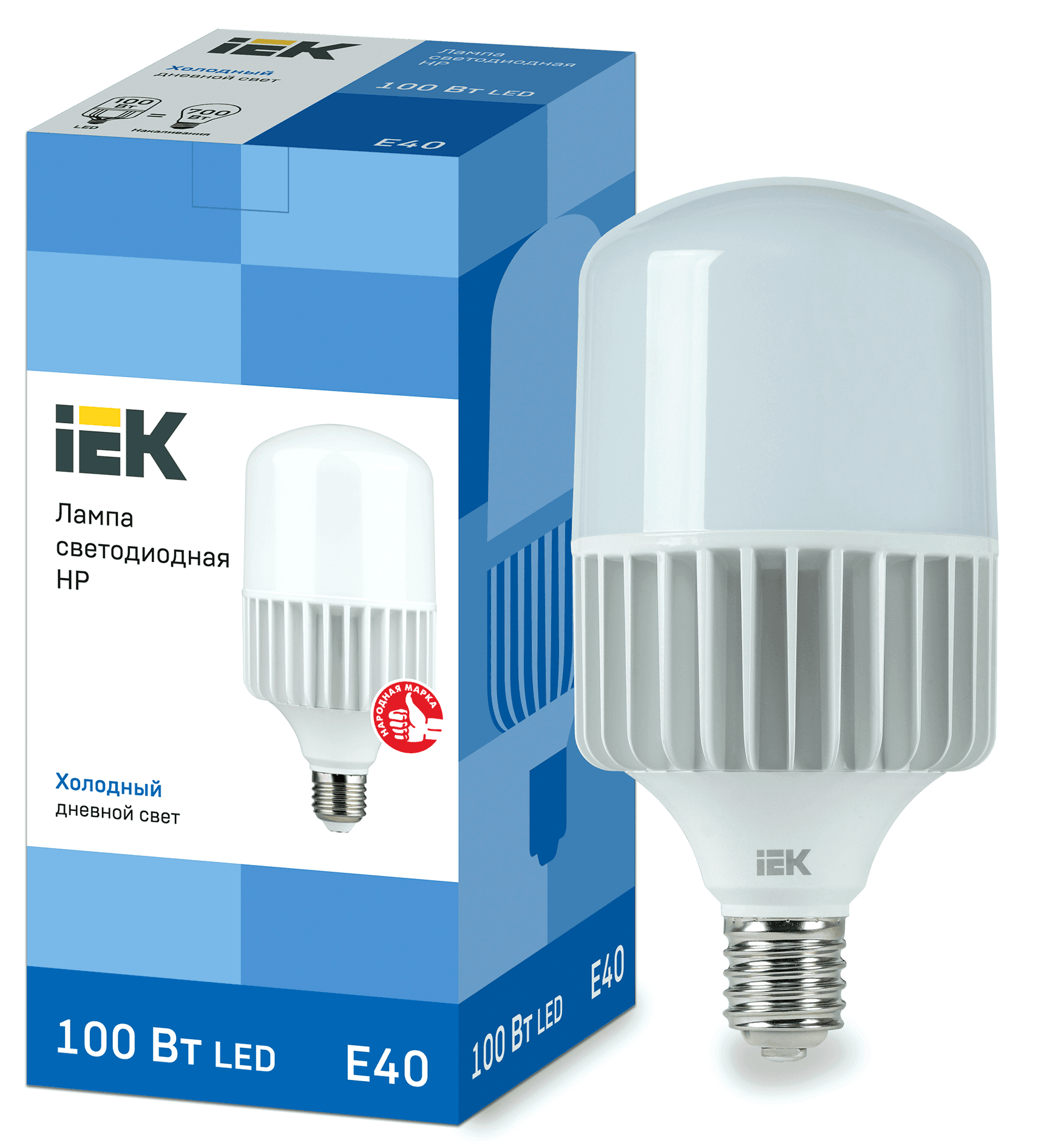IEK Лампа светодиодная (LED) d136мм E40 100Вт 230В матовая холодная дневного света 6500К