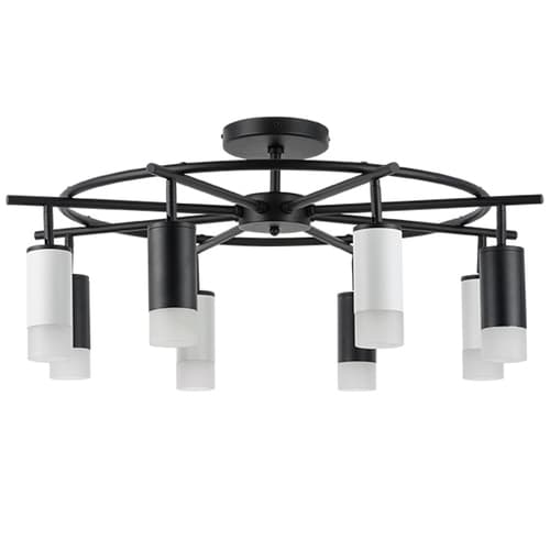 Lightstar LR7183743641 Люстра RULLO 8х50W GU10 ЧЕРНЫЙ/БЕЛЫЙ (571718+214437-4+214436-4+202431-8), шт