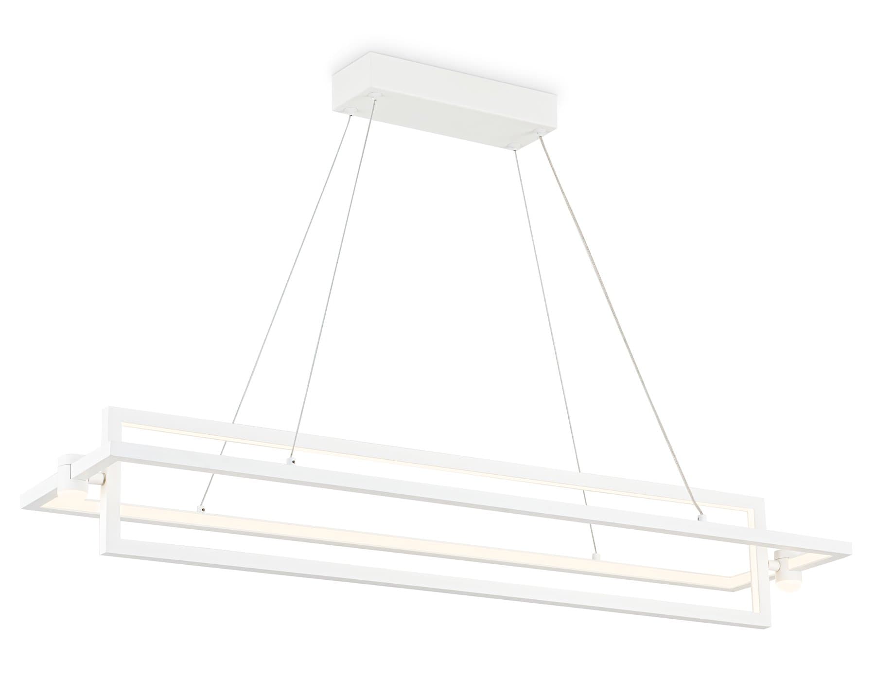 Ambrella Светильник подвесной светодиодный FL5735/2+2 WH белый 45W 3000K/4200K/6400K 900*220*1300 (без ПДУ) — миниатюра 1