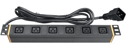 DKC Блок распределения питания (PDU) 19" 16A, Вых:6 х C19, Вх:C20 х 2м