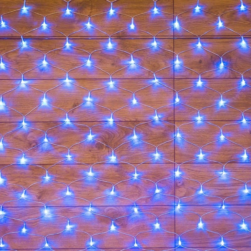 NEON-NIGHT Гирлянда "Сеть" 1,5х1,5м, прозрачный ПВХ, 150 LED Синие 215-123