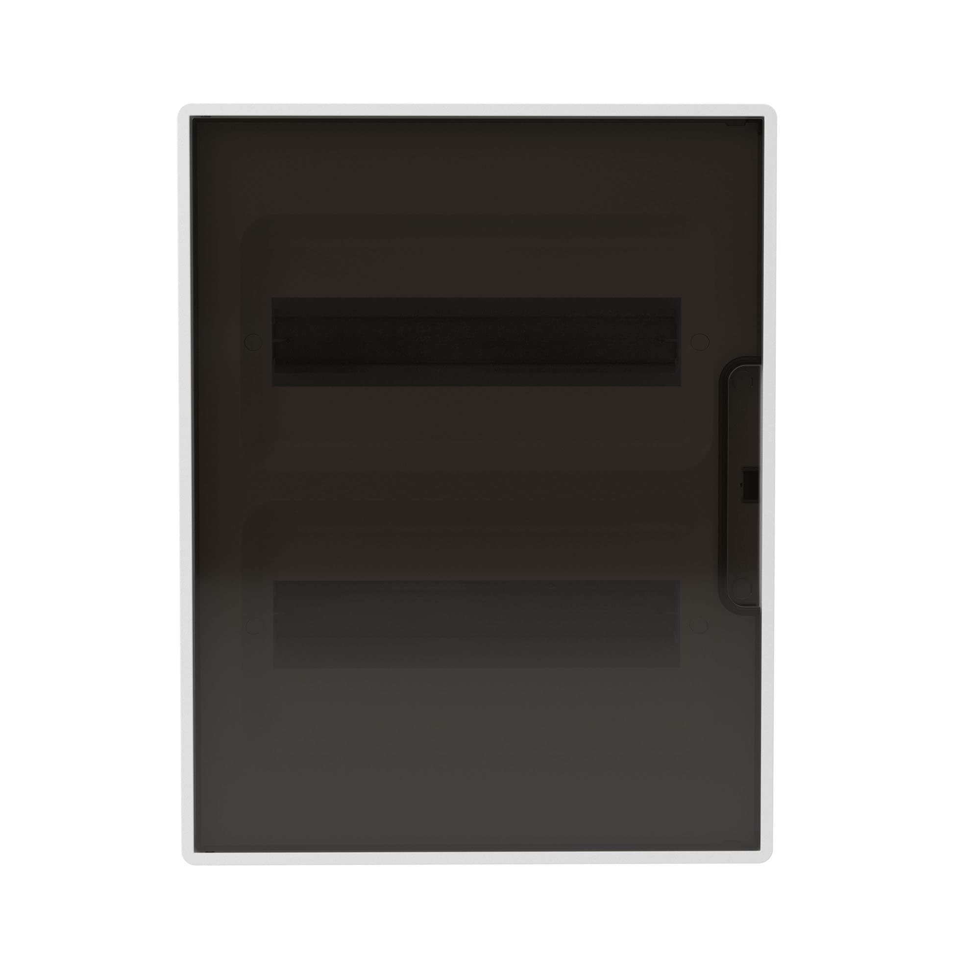 DKC FRAME Щиток 24 мод настенный , белый, с тонированной дверцей, с шин. PEN 2шт 8отв+ 2шт 6отв. — миниатюра 2