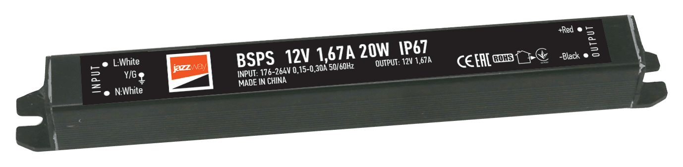 Jazzway BSPS 12V1,67A=20W IP67 3 г.гар. .3329242A