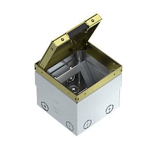 OBO Bettermann Лючок UDHome2 пустой (без выемки под напольное покрытие) 140х140х110 мм (латунь) на 2 модуля 45х45мм 7368348 — миниатюра 2