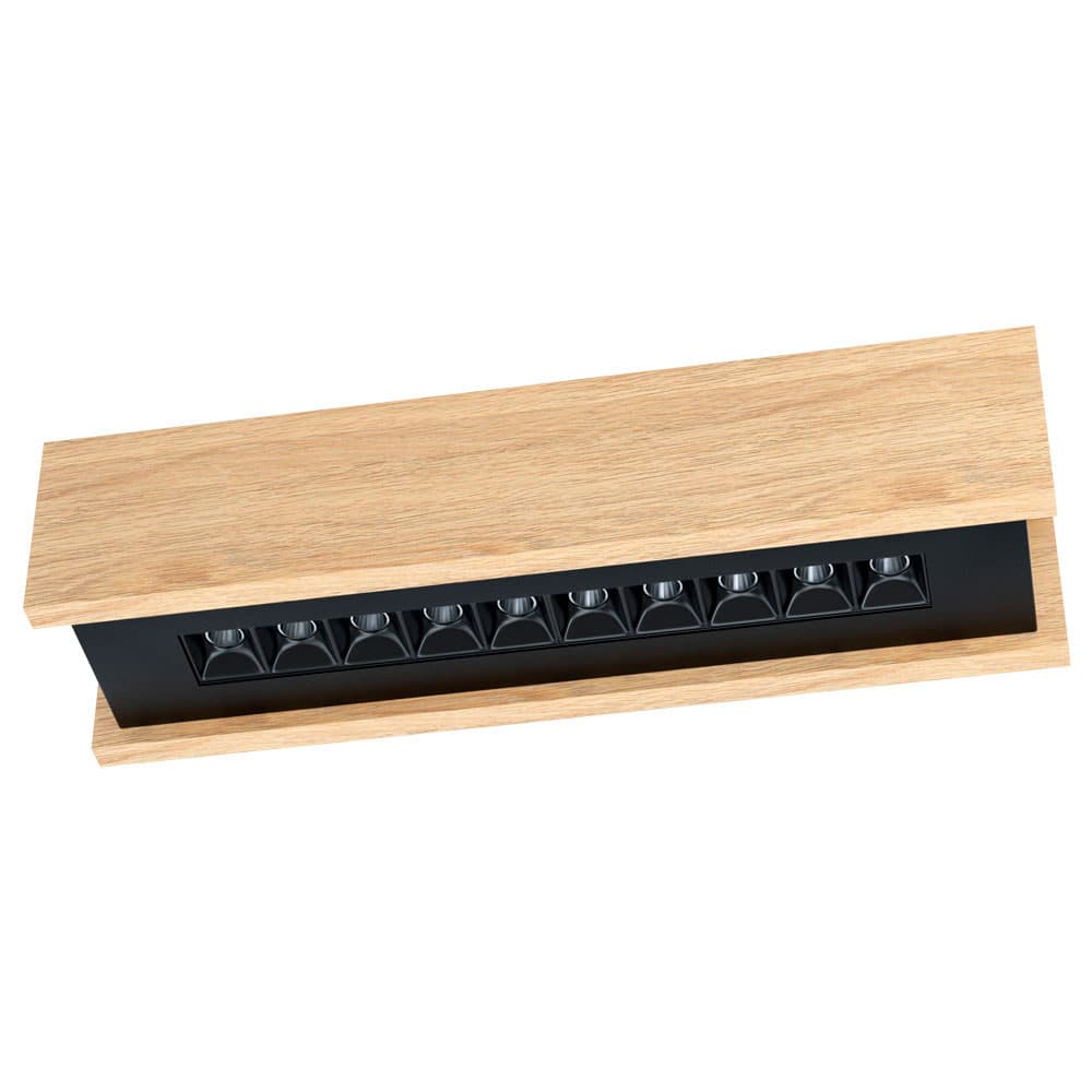 Eglo TERMINI Светильник светодиодный потолочный 2 димм., 9,8W(LED), 1450lm, L325, B95, H75, дерево, сталь/коричневый, черный 39788