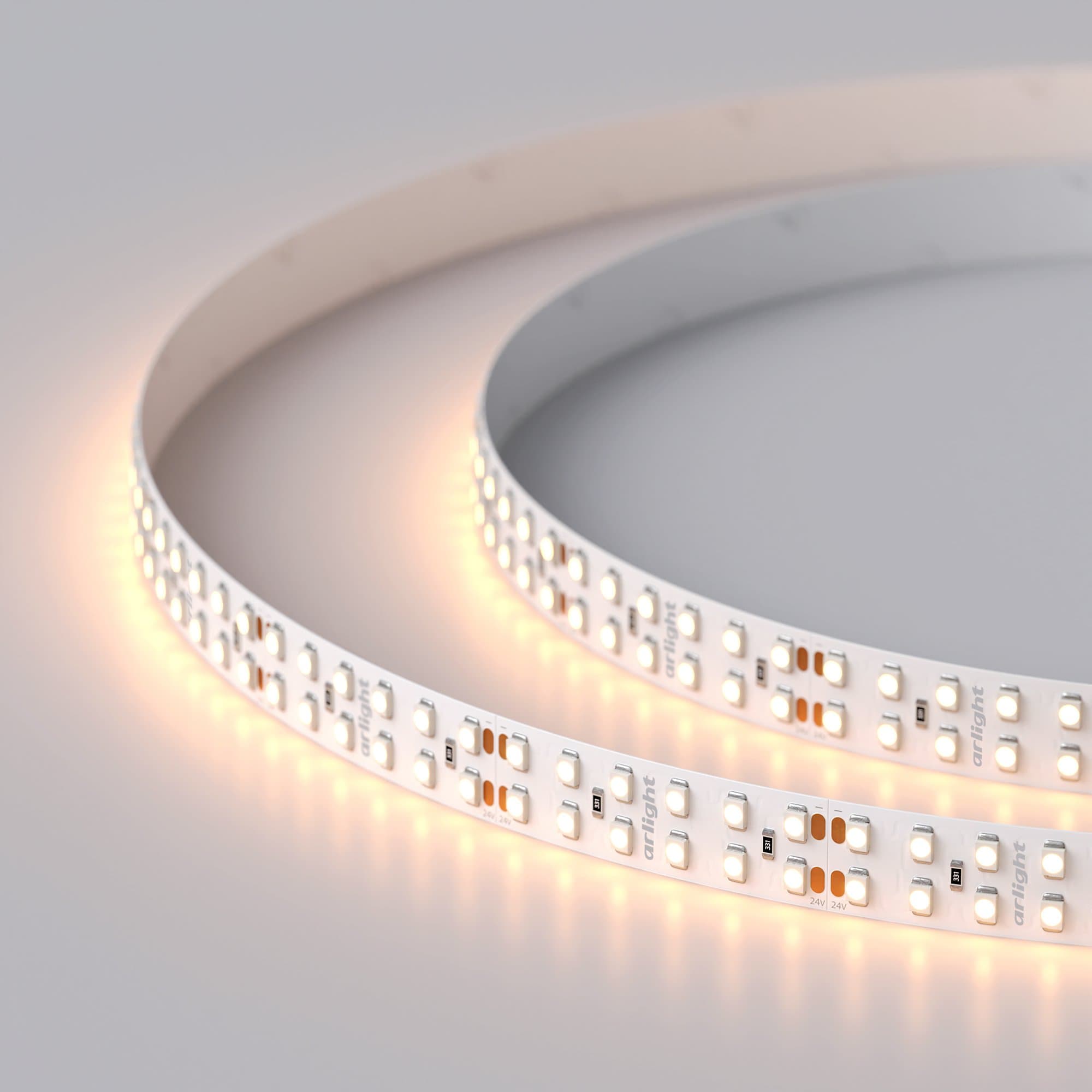 Arlight Светодиодная лента RT 2-5000 24V Warm2400 2x2 (3528, 1200 LED, LUX) (19.2 Вт/м, IP20) 018103 — миниатюра 5