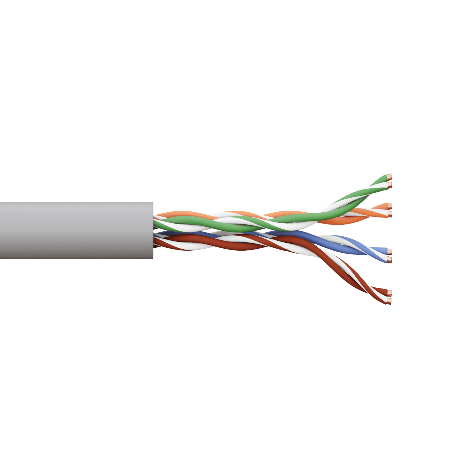 EKF TERACOM  Кабель витая пара Cat.5E U/UTP 4 пары solid оболочка PVC цвет серый (упак. 305м) — миниатюра 2