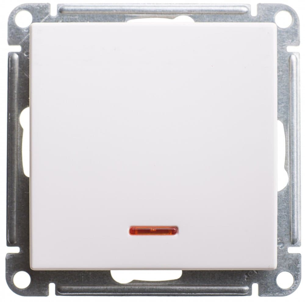 Systeme Electric Wessen 59 Бел Переключатель 1-клавишный с подсветкой 10АХ — миниатюра 1