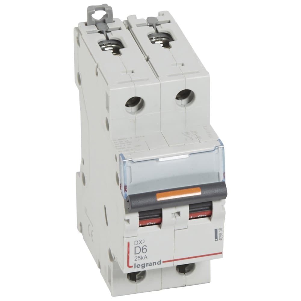 Legrand DX3 Автоматический выключатель 2P 6A (D) 25кА 409818