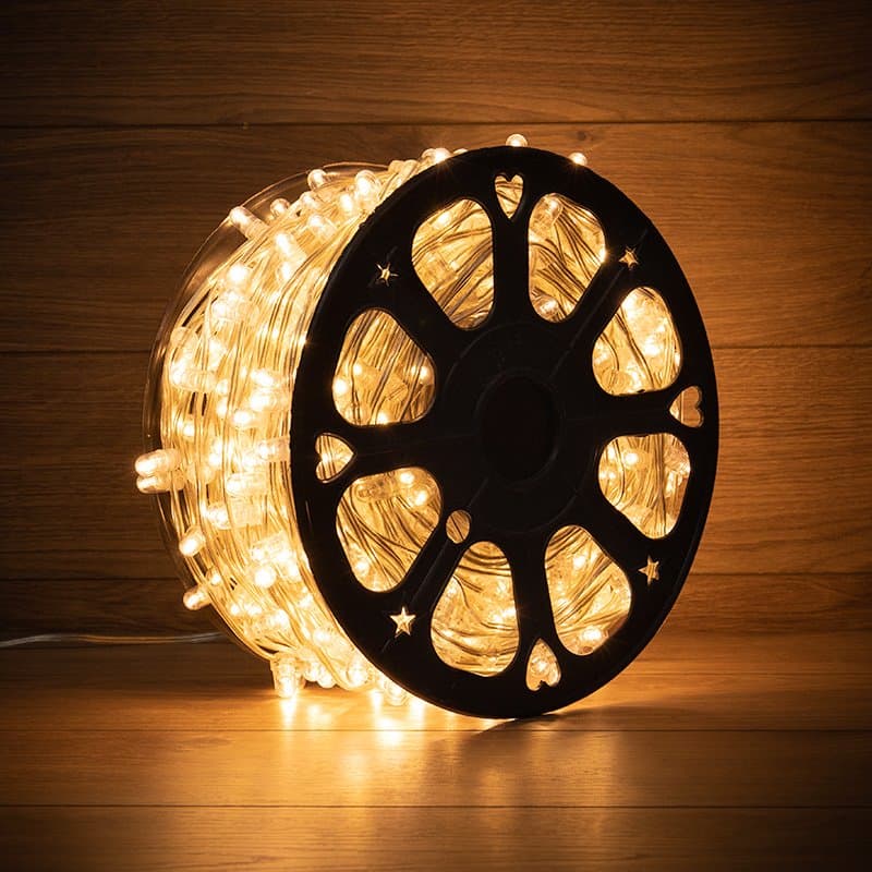 NEON-NIGHT Гирлянда «LED Клип-лайт» 12 V, прозрачный ПВХ, 150 мм, цвет диодов теплый белый 325-156