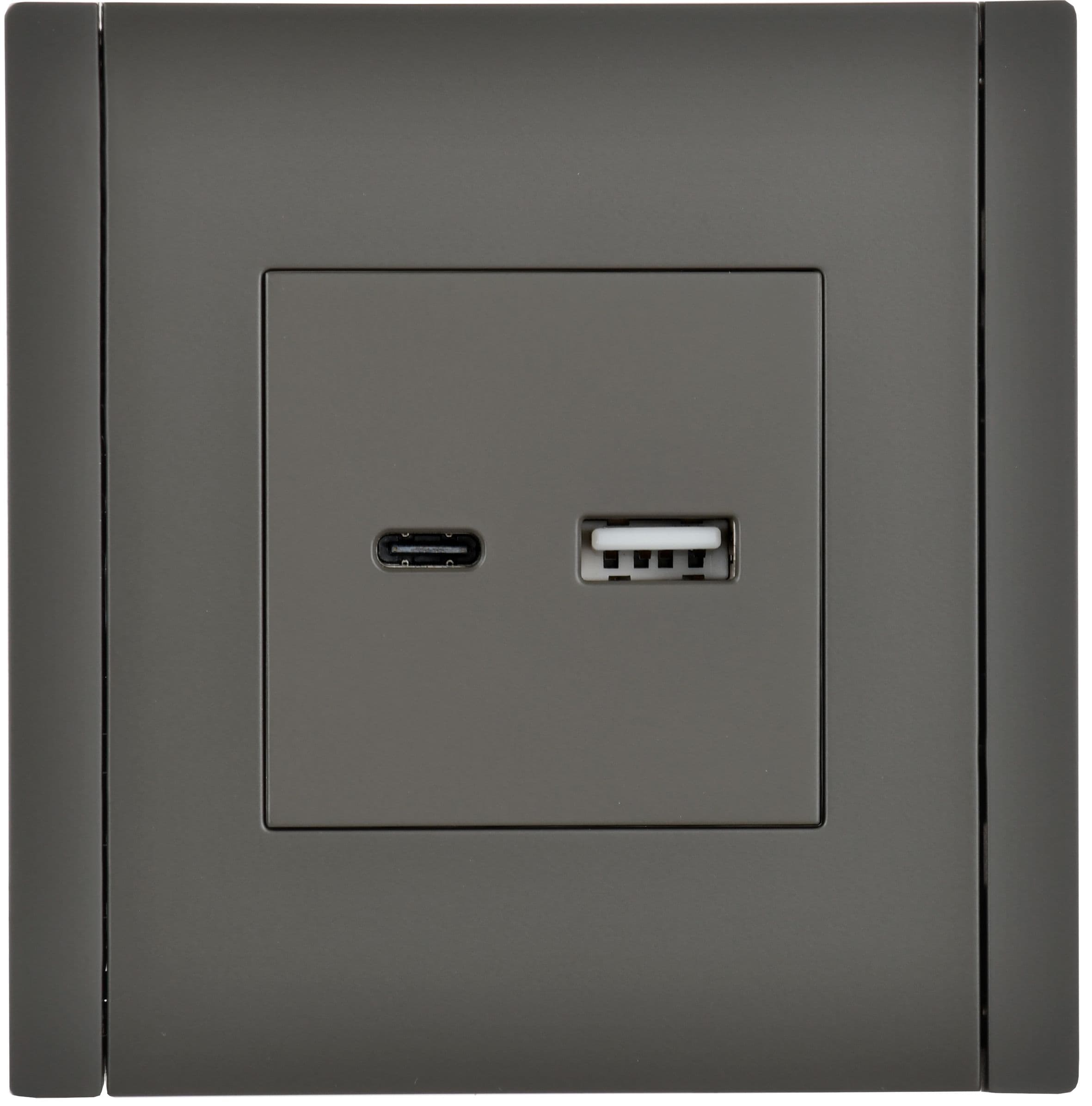 IEK FORTE&PIANO Серый Розетка USB A+C 18Вт FP351 — миниатюра 2