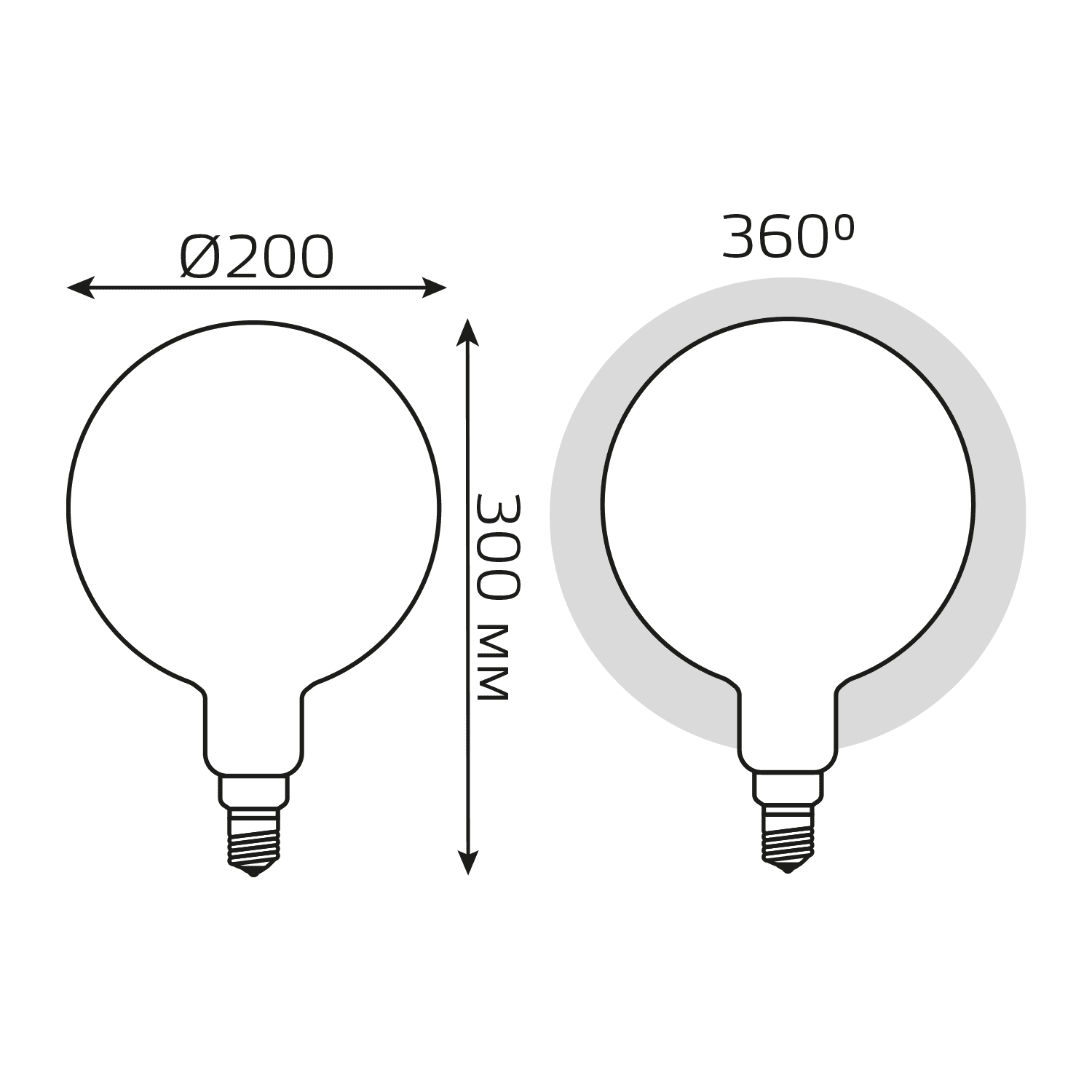 Gauss Лампа Filament G200 14W 1170lm 4100К Е27 milky диммируемая LED 153202214-D — миниатюра 2