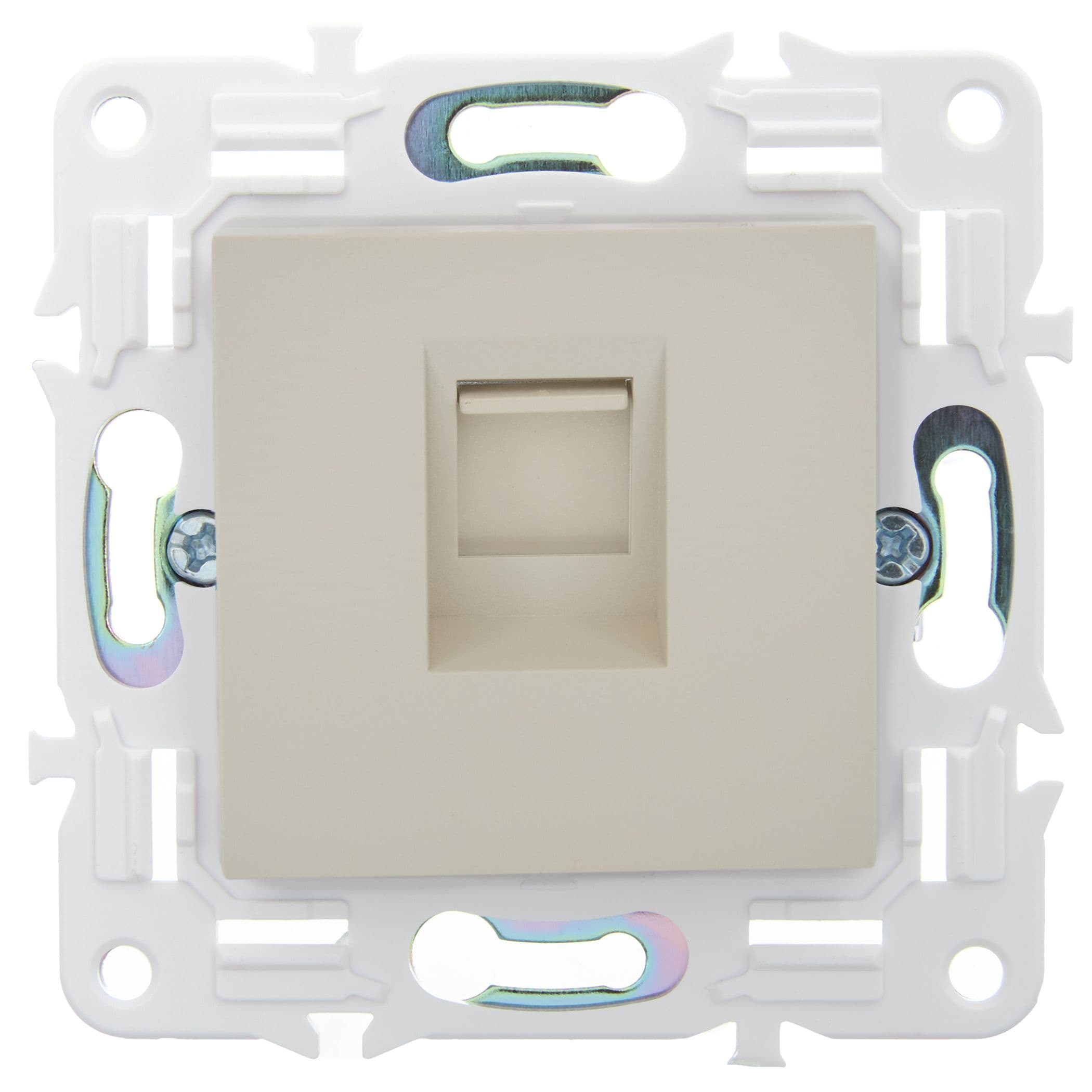 IEK SKANDY Бежевый Розетка компьютерная RJ45 кат.5E SK-K01B — миниатюра 2