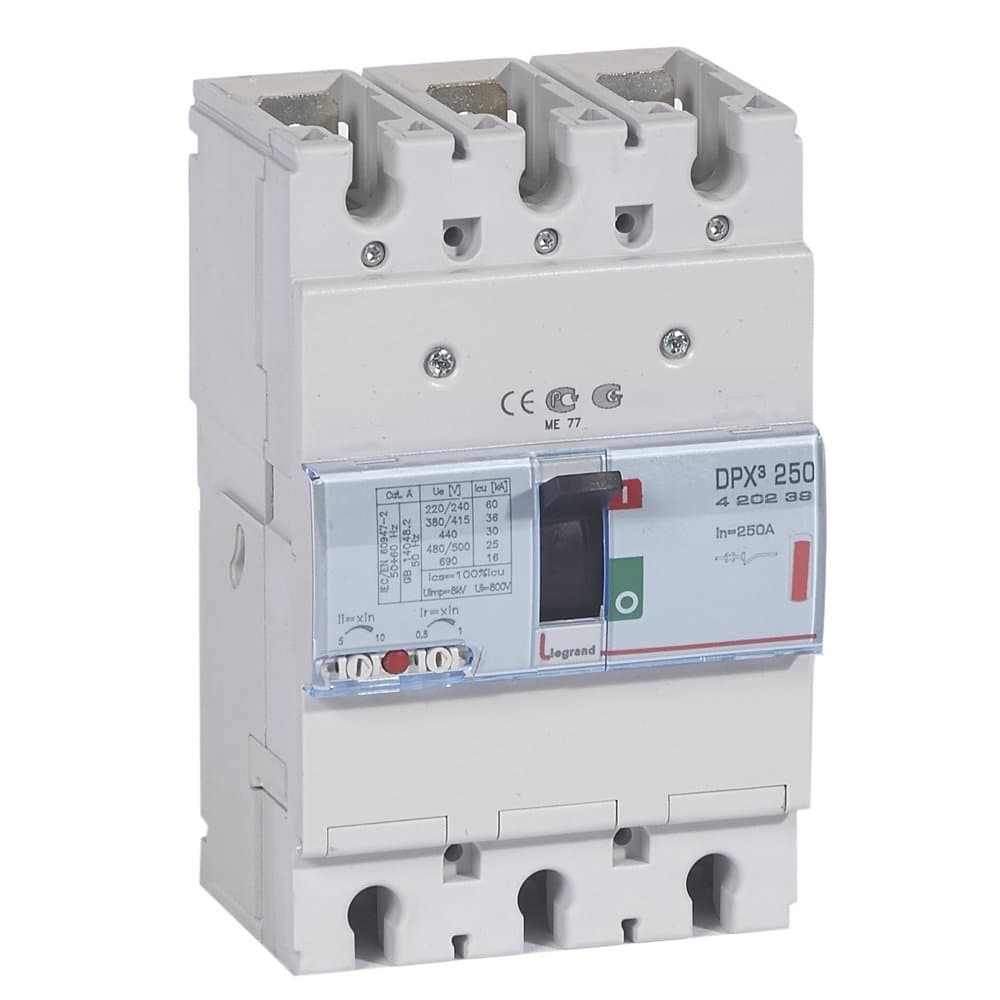 Legrand DPX3 250 Автоматический выключатель 3P 250А 36kA 420239 — миниатюра 2