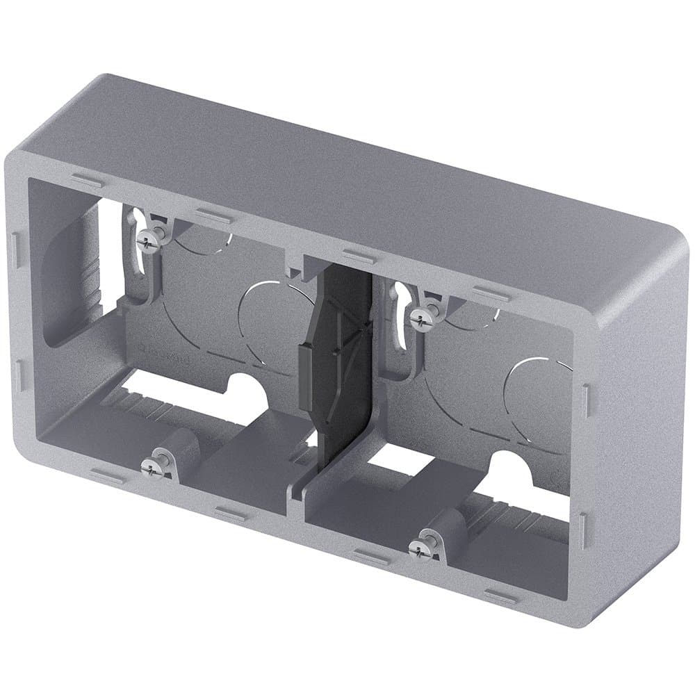 Legrand INSPIRIA Алюминий Коробка накладного монтажа - 2 поста 673992 — миниатюра 3