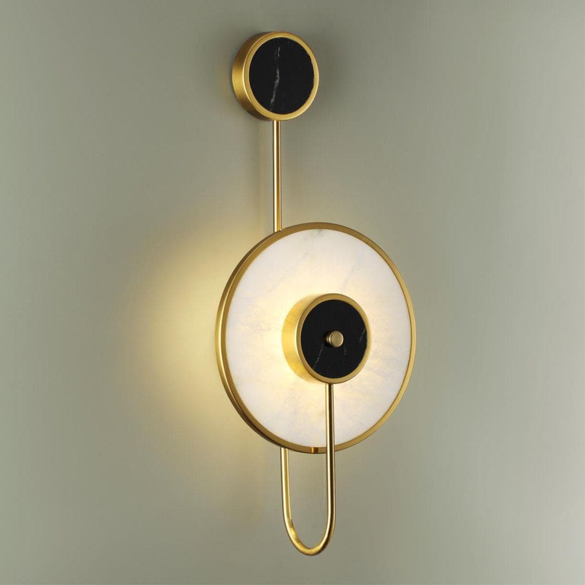 Odeon Light 4312/5WL MIDCENT ODL22 125 светлый/черный мрамор/черный металл Настенный светильник IP20 LED 5W 391Лм 3000K NAXOS — миниатюра 4