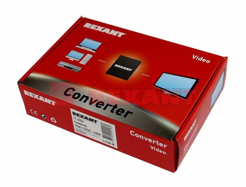 Конвертер YPbPr+SPDIF/Toslink на HDMI Rexant 17-6904 — миниатюра 2