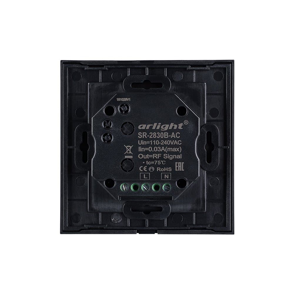 Arlight Панель Sens SR-2830B-AC-RF-IN Black (220V,MIX+DIM,4зоны) (IP20 Пластик, 3 года) 021062 — миниатюра 3