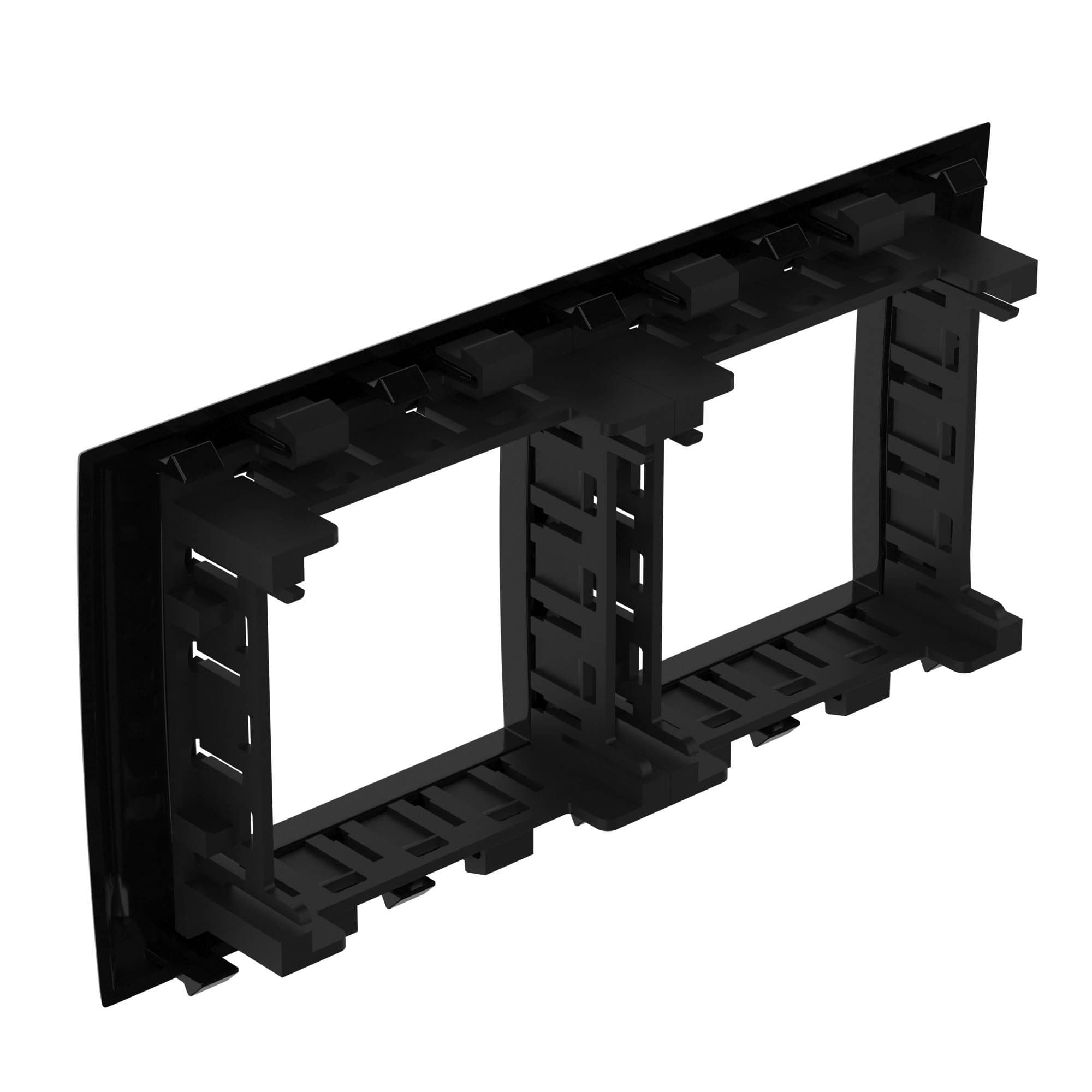 DKC Рамка-суппорт "Avanti" для "In-liner Front", черный, 4 модуля — миниатюра 4