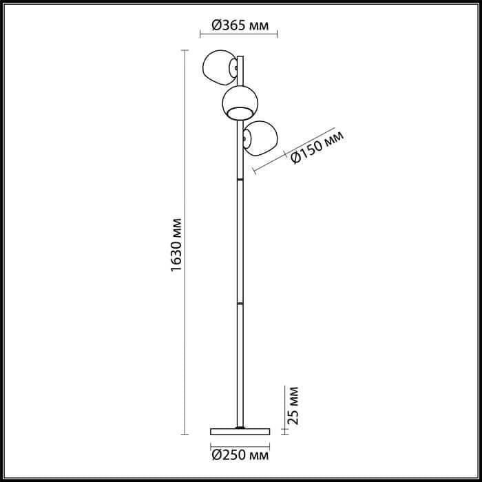 Lumion 3769/3F LN19 082 античная латунь Торшер E14 3*60W 220V  BLAIR — миниатюра 3