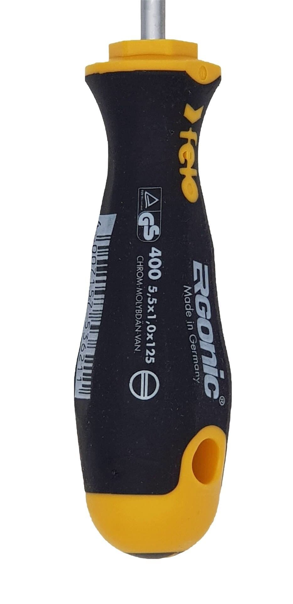 Felo Отвертка Ergonic плоская шлицевая 5,5X1,0X125 40055410 — миниатюра 3
