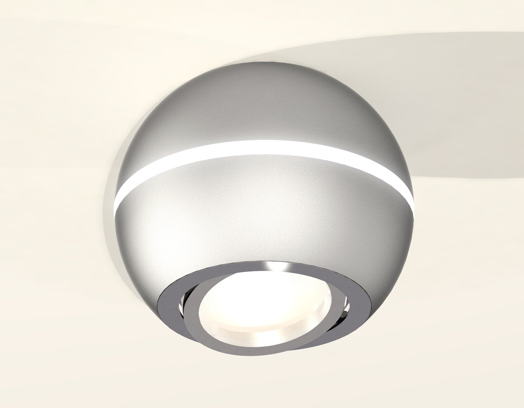 Ambrella Комплект накладного поворотного светильника XS1103011 SSL/PSL серебро песок/серебро полированное MR16 GU5.3 LED 3W 4200K (C1103, N7003) — миниатюра 2