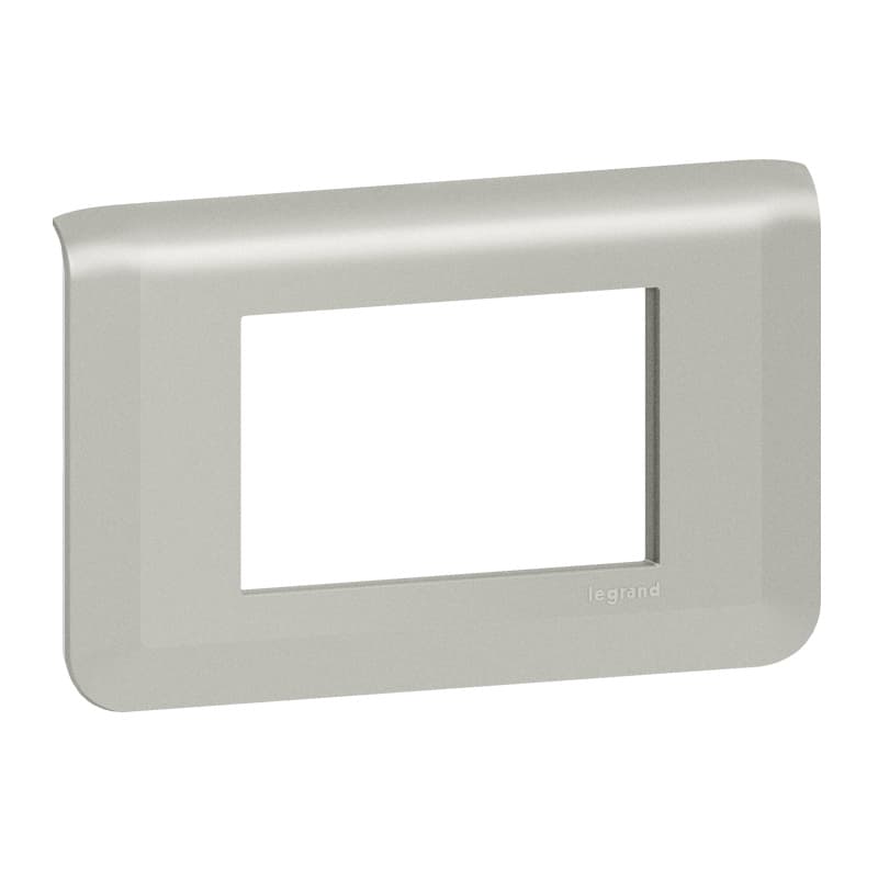 Legrand Mosaiс Рамка - Программа Mosaic - 3 модуля - алюминий 079303L — миниатюра 3
