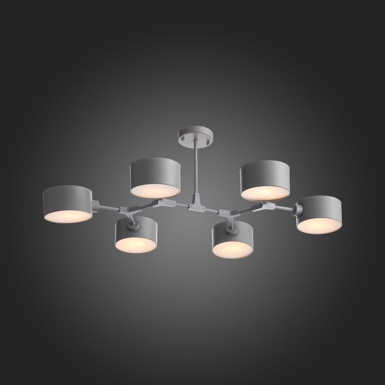 Evoluce GIMENTO Серый/Серый SLE183702-06 Люстра потолочная E14 6*60W — миниатюра 3