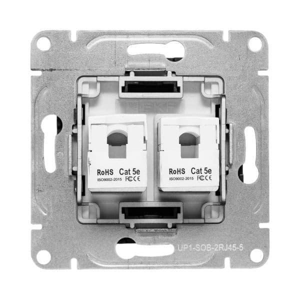 EKF Механизм розетки RJ45 - 2шт, (cat5), чёрный Эпика — миниатюра 7