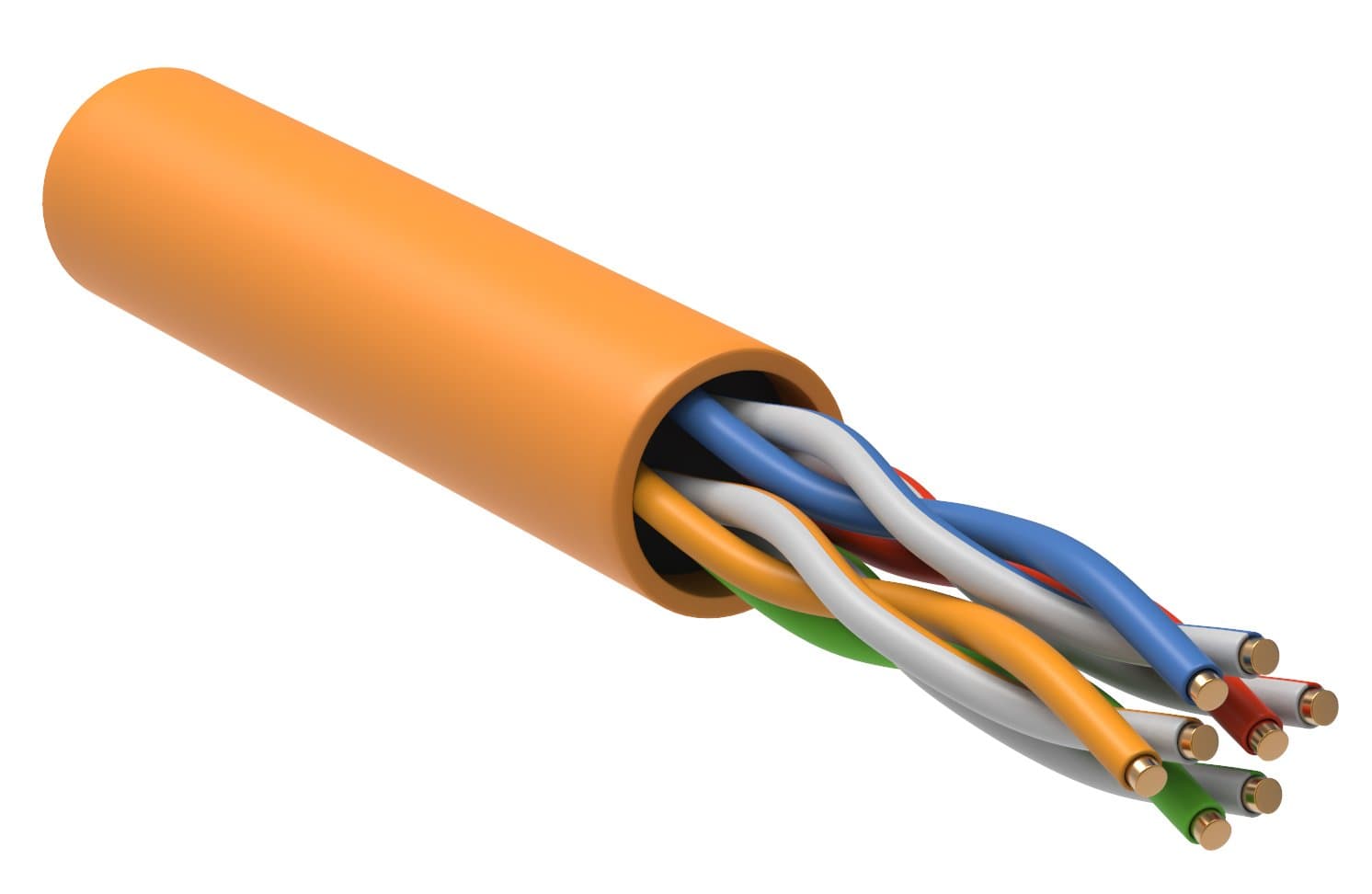 IEK ITK Витая пара U/UTP категории 5E 4x2х24AWG LSZH оранжевый (305м) LC1-C5E04-127 — миниатюра 1