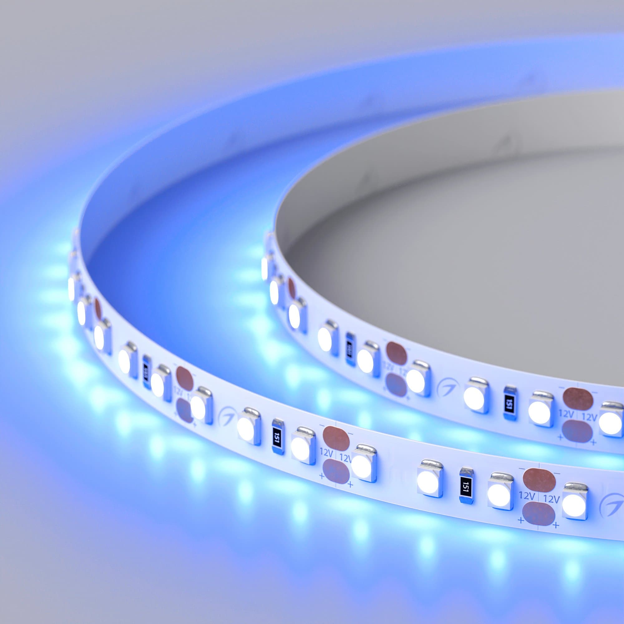 Arlight Светодиодная лента RT 2-5000 12V Blue 2x (3528, 600 LED, LUX) (9.6 Вт/м, IP20) 012330(1) — миниатюра 4