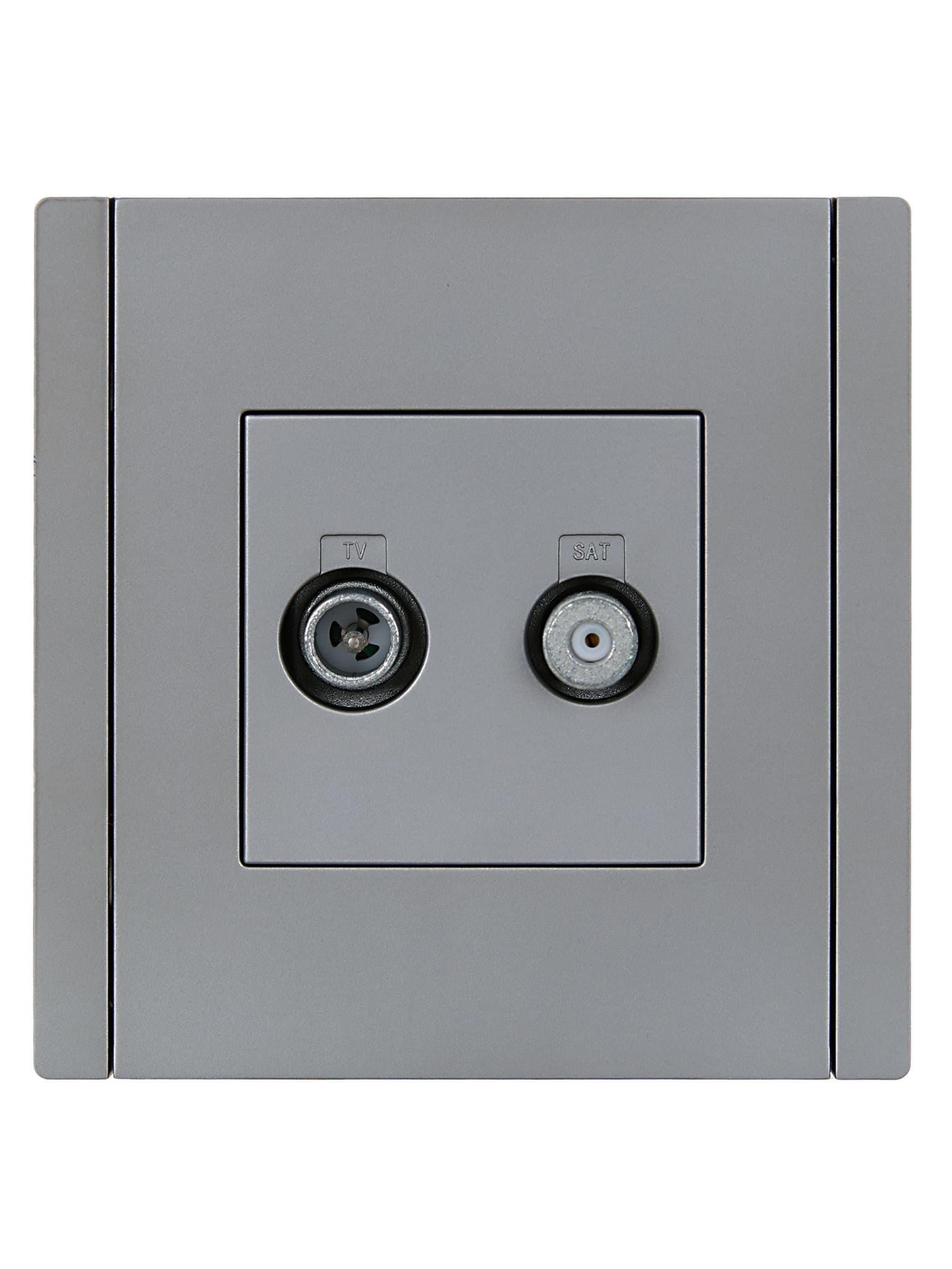 IEK FORTE&PIANO Сталь Розетка двойная TV+SAT FP538 — миниатюра 2