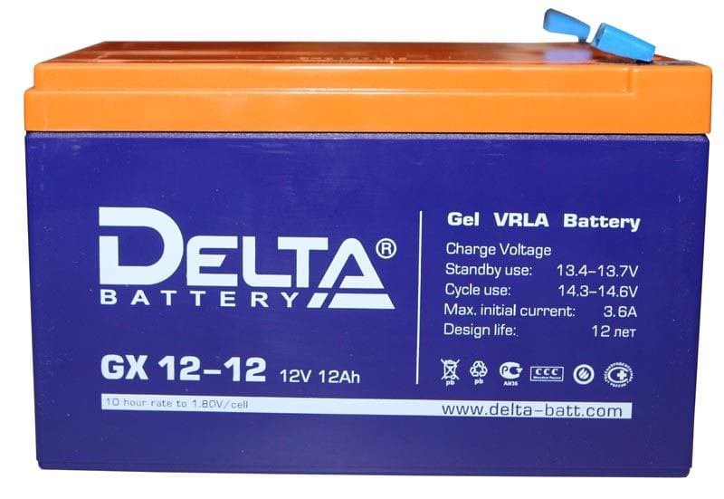 Delta Аккумуляторная батарея GX 12-12 12В/12Ач