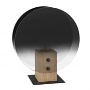 Eglo 390143 Настольная лампа MILLENA, 1x40W(E27), сталь, черный, стекло, черно-серый, прозрачный