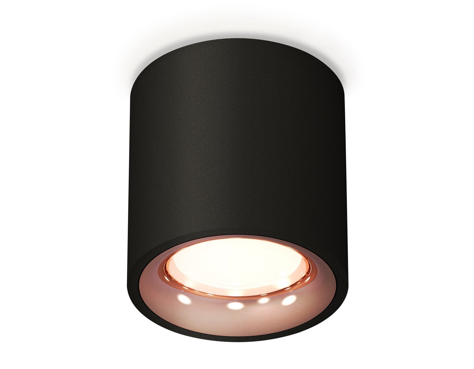 Ambrella Комплект накладного светильника XS7532025 SBK/PPG черный песок/золото розовое полированное MR16 GU5.3 (C7532, N7015) — миниатюра 1