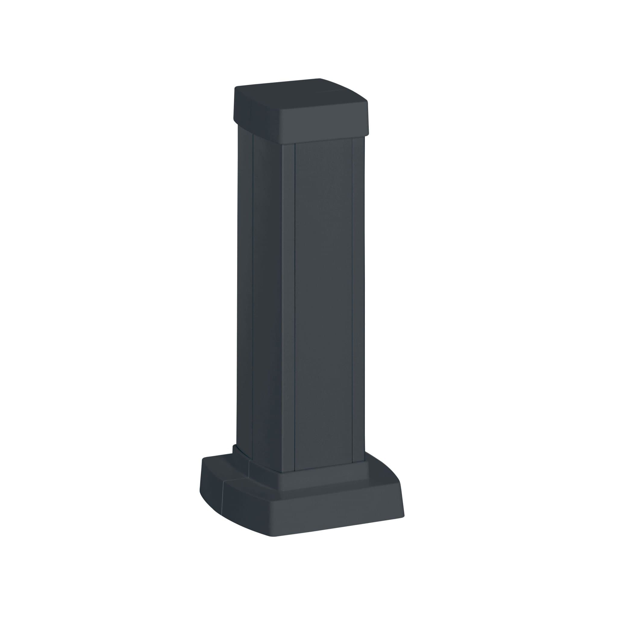 Legrand Snap-On мини-колонна алюминиевая с крышкой из пластика 1 секция, высота 0,3 метра, цвет черный 653002