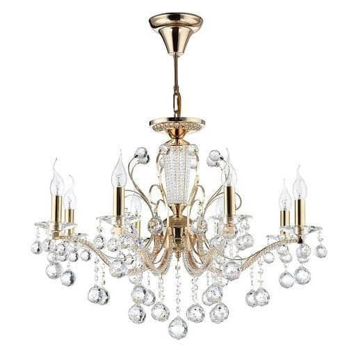 Freya Crystal Marlin Золото Люстра E14 40W FR1130-PL-08-G