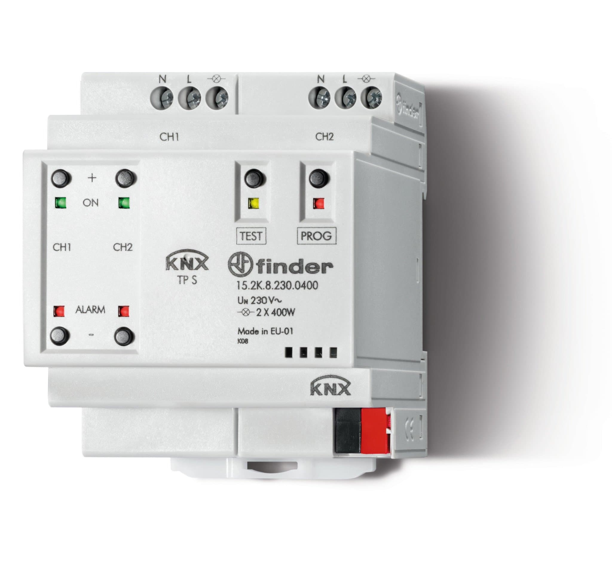 Finder Электронный диммер KNX; 400Вт; 2 канала; питание 230В АC 152K82300400