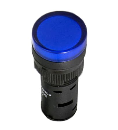 IEK Лампа AD16DS(LED)матрица d16мм синий 12В AC/DC — миниатюра 3
