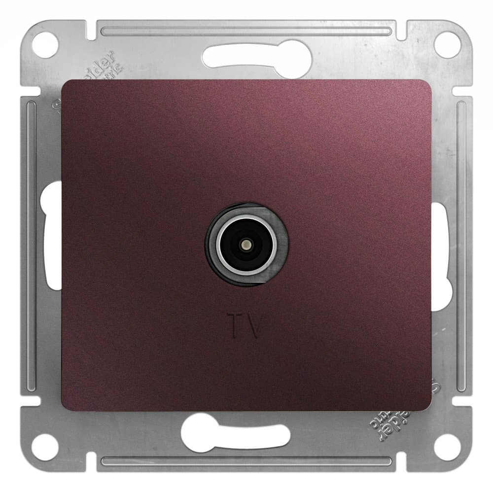 Systeme Electric Glossa Баклажановый Розетка TV коннектор