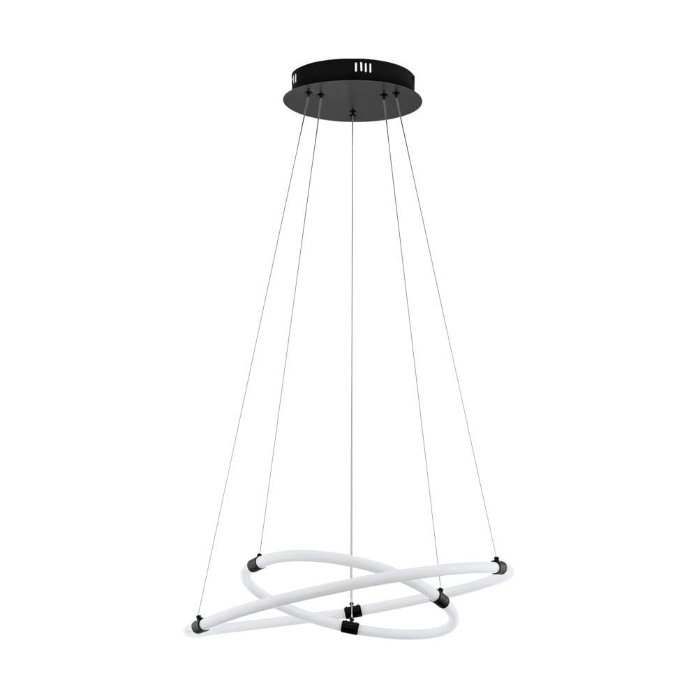 Eglo 39839 Светод. подвес BANDERILLAS, 40W (LED), Ø600, H1300, сталь, черный/пластик, белый, черный