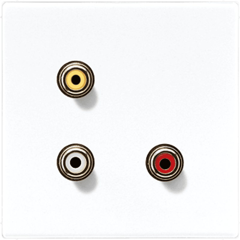 JUNG 2x Cinch Audio (RCA) / Composite Video, белый MALS1031WW