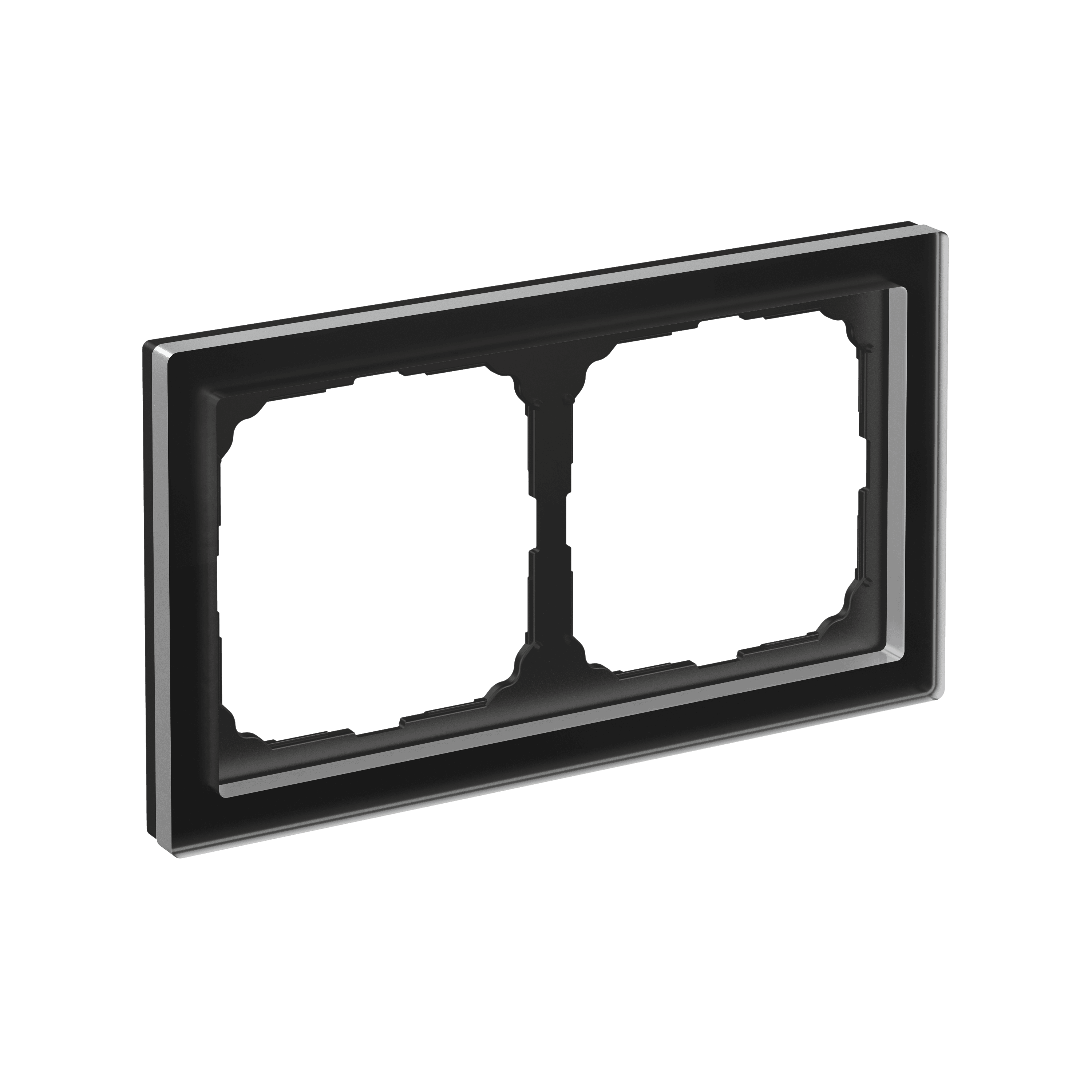 Systeme Electric ArtGallery Pure Органическое стекло Черный Рамка 2-ая — миниатюра 2