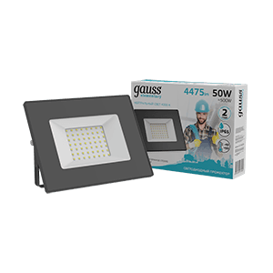 Gauss Прожектор Elementary 50W 4475lm 4000К 200-240V IP65 черный LED 613100250
