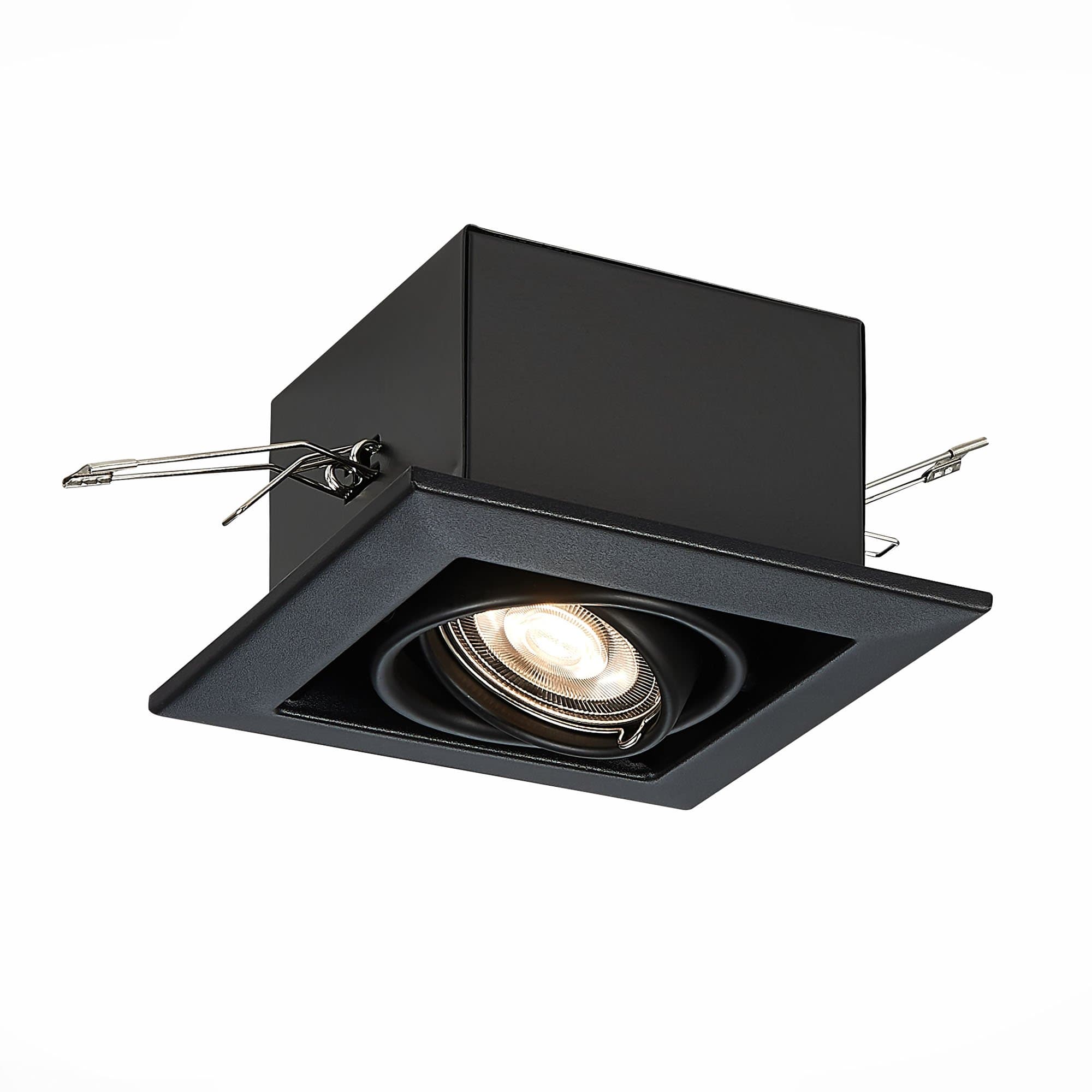 ST Luce ST250.448.01 Светильник встраиваемый Черный GU10 1*50W L126xW126xH70 220V Без ламп